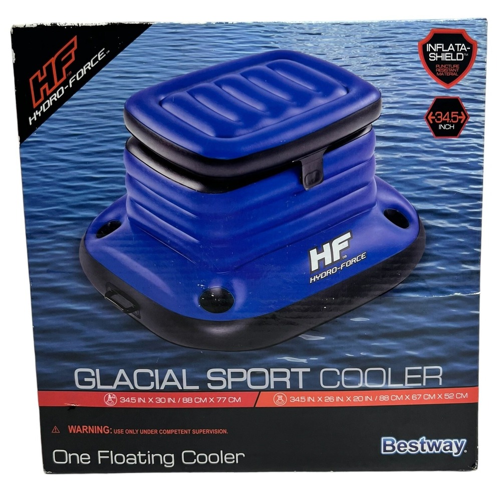 Bestway Dark blue Hydro-Force Glacial Sport Inflatable Floating 13 Gal Cooler